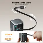 JR-TCL02 GaN 65W Charger with Retractable Cable(EU)-Black