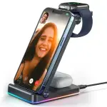 JR-WQN01 3 in 1 Magnetic Charging Station for phone for watch for earphone